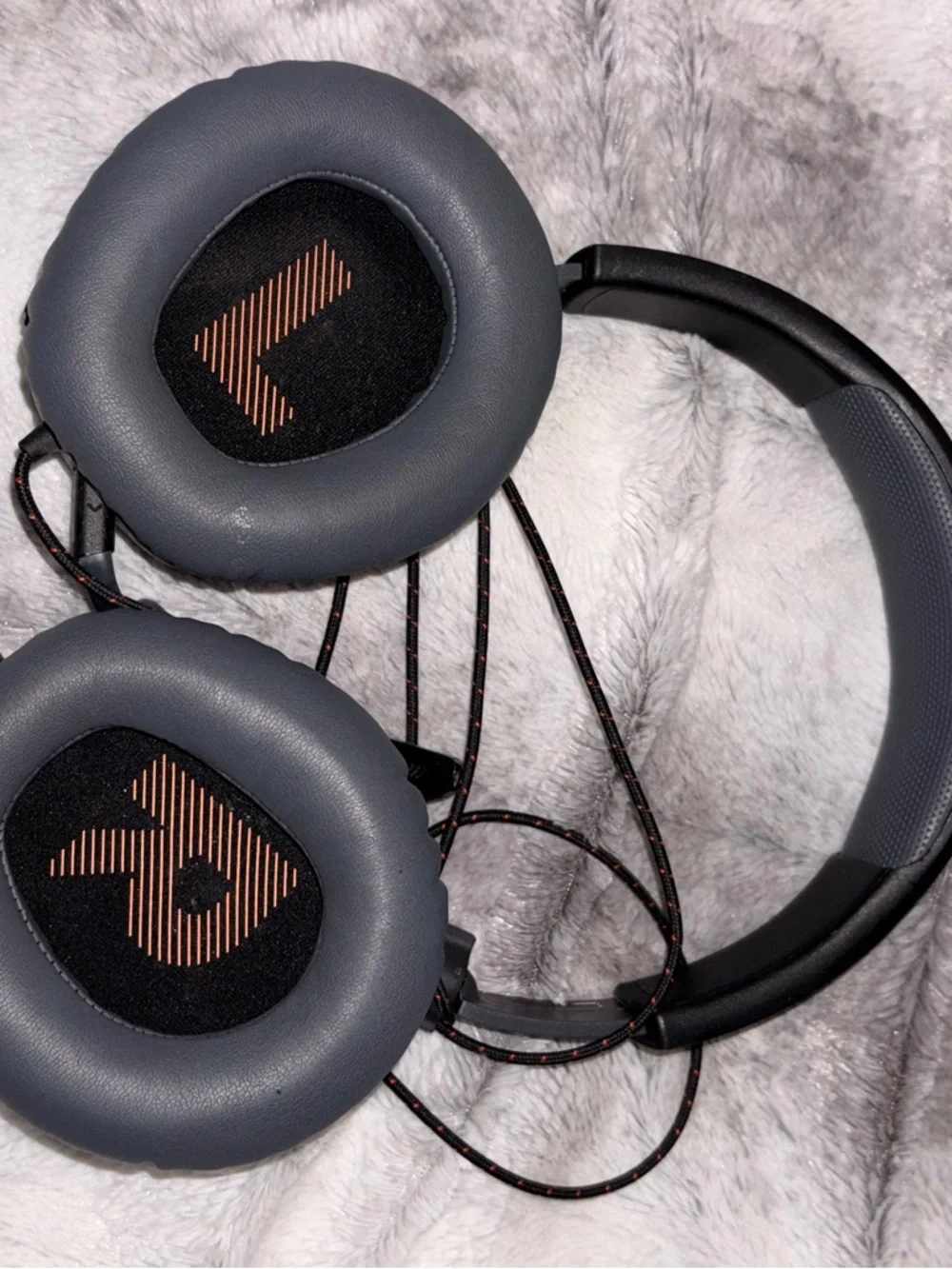 JBL Black Over-Ear Wired Headphones with Red-Accented Cable